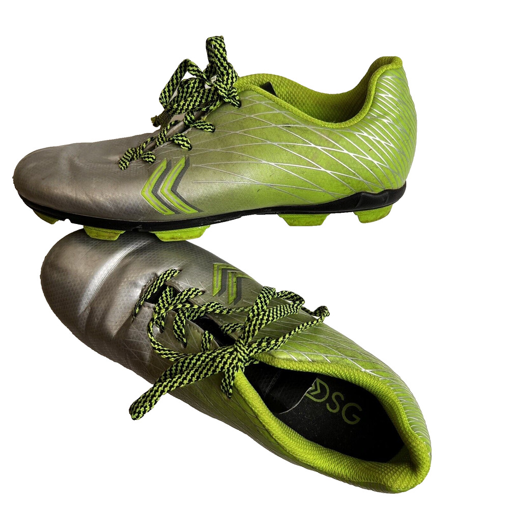 DSG Cleats Boy's 2.5 Silver Green Athletic Lace Up Dick's Sporting Goods